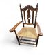 8 (2 x armrest) x ornate wood / bobbin / wicker dining chair / studded chairs