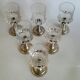 Series of six crystal wine glass with tin foot 9'° 160 ml