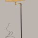 Brushed aluminium designer floor lamp - 90s modernist style