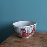Empty pocket bowl signed Le Murier Gustave and Micheline Reynaud, Vallauris