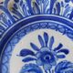 Numbered Spain blue decorative plate