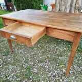 Antique farmers table French kitchen table walnut