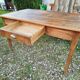 Antique farmers table French kitchen table walnut