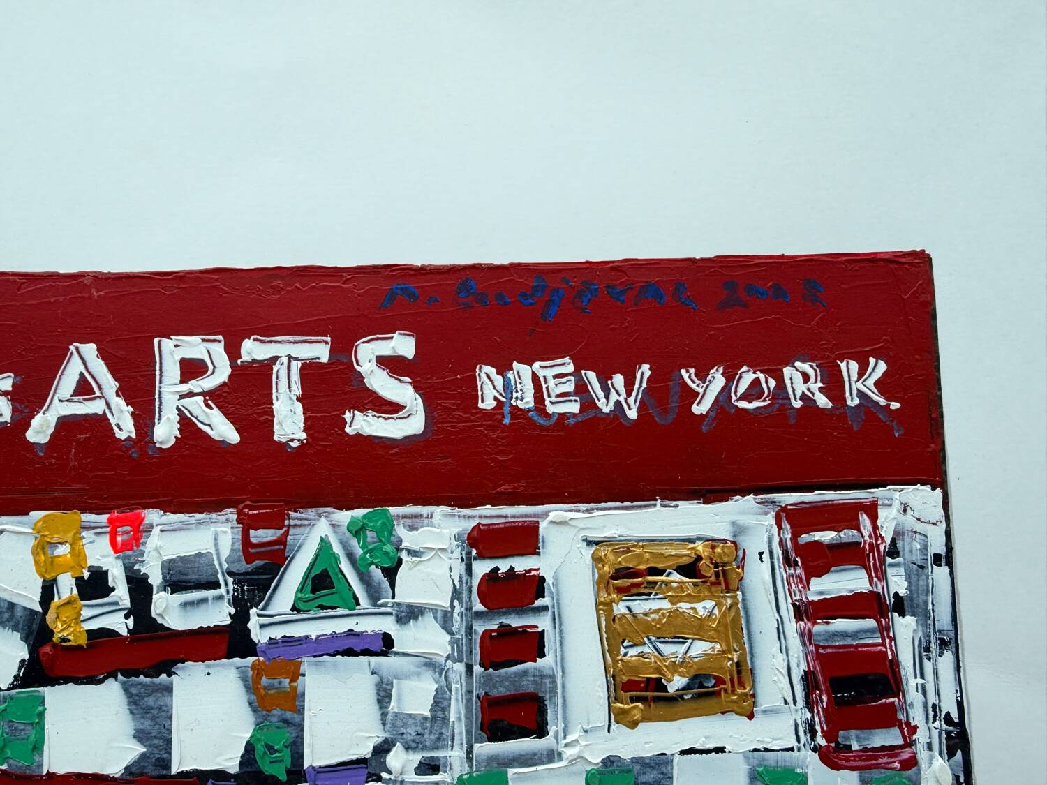 Michel Godjevac – Café des Arts (2008) Original painting signed and d