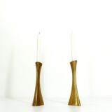 Pair of vintage brass candlesticks Ytterberg for Bca Eskilstuna, Sweden 1960s