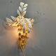 Vintage floral wall lamp by Hans Kögl, 1970s
