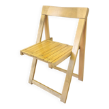 Vintage Aldo Jacober Folding Wooden Chair: Mid-Century Trieste Stool