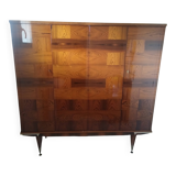 Armoire en bois palissandre laquée marqueterie