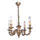 Bronze chandelier 4 arms vintage 1970