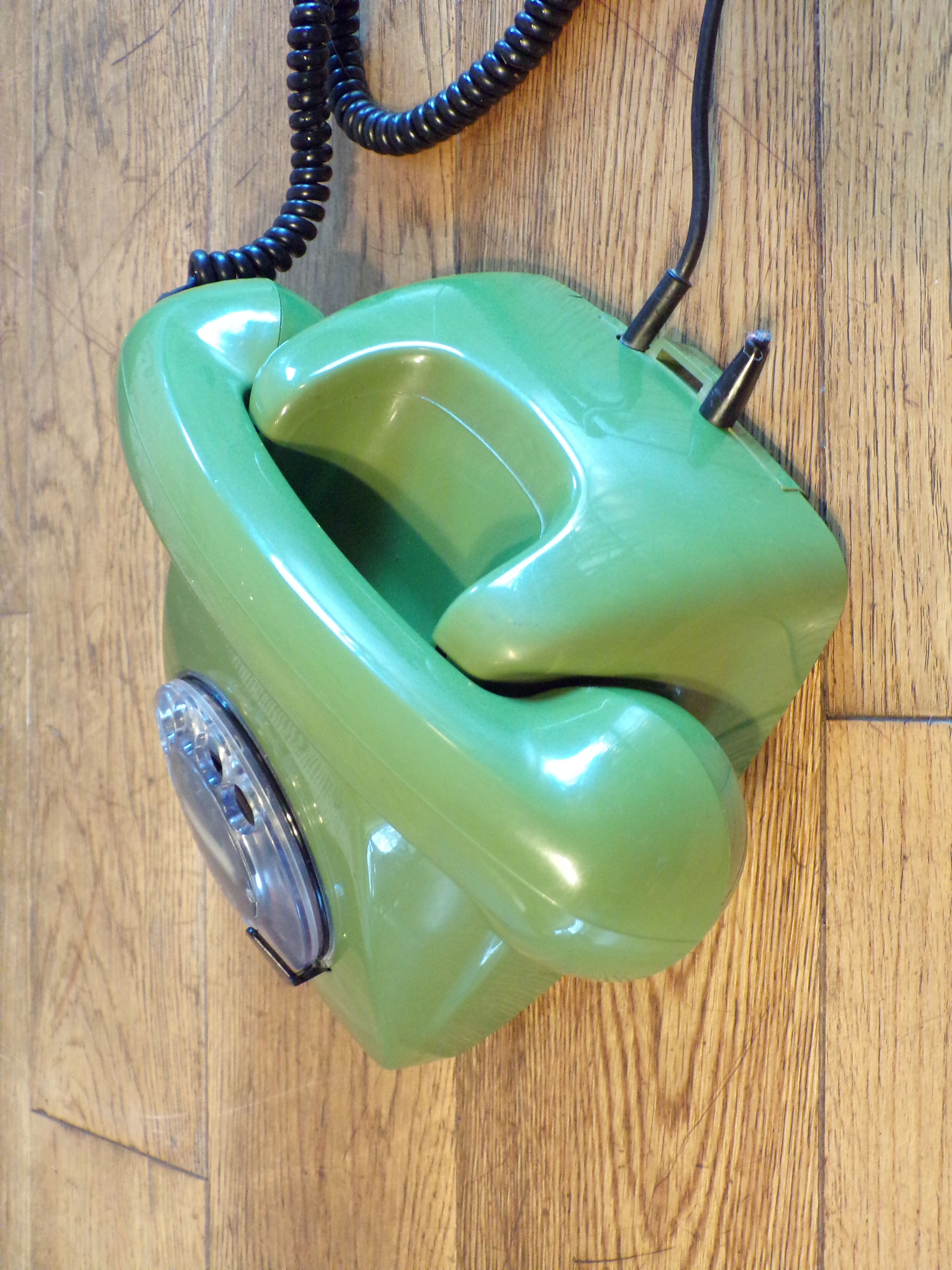 Vintage German green dial phone