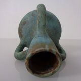 German studio ceramic handle vase by Lu & Gerd Grove, Lübeck, 1960s