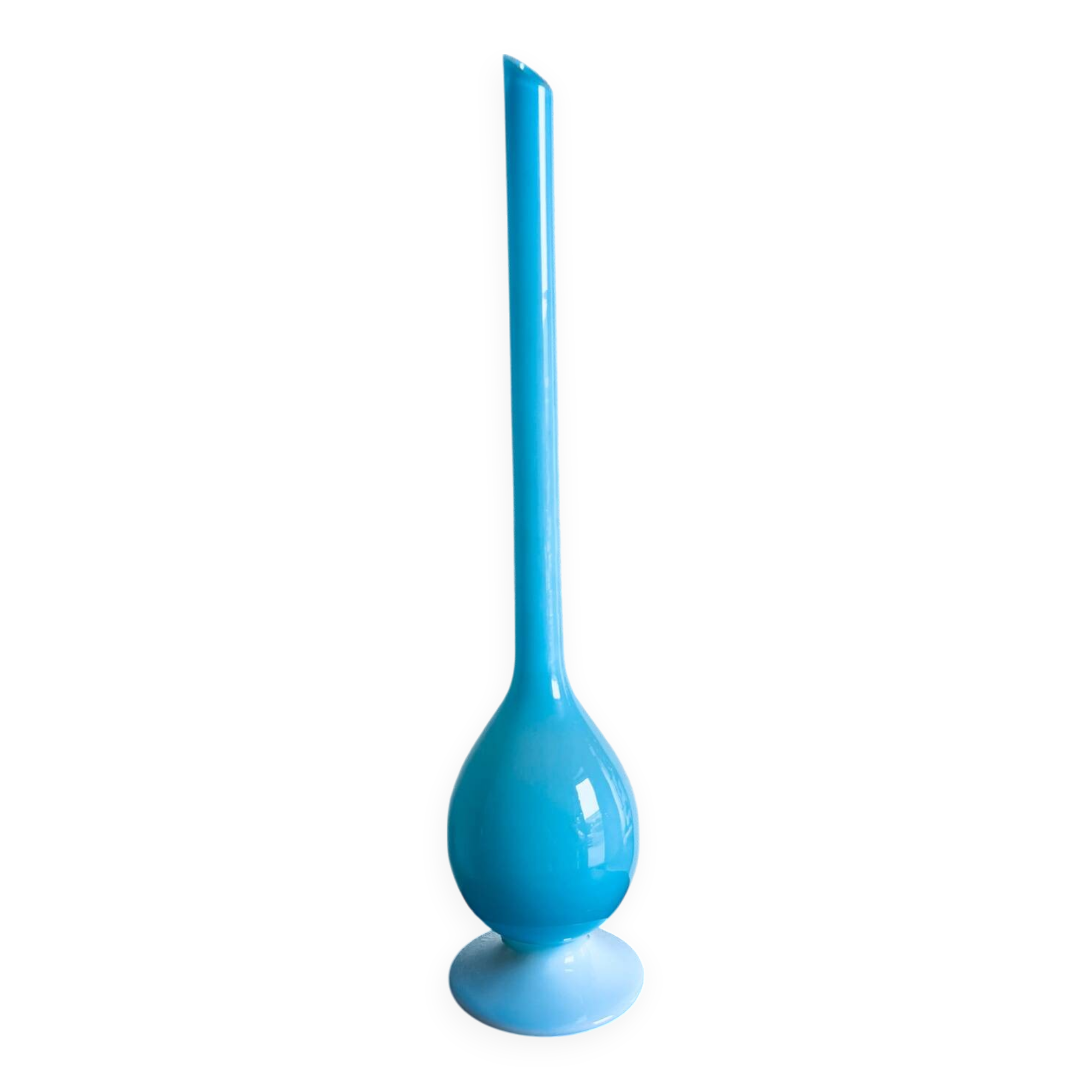 Vintage blue opaline soliflore