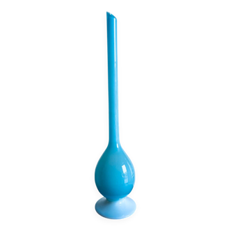 Large blue opaline soliflore – Elegant vintage – Perfect condition