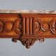 Antique neoclassical console in walnut with a marble top, 18th century.