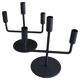 Midcentury Brutalist Forged Iron Candelabra Pair, Germany, 1950s