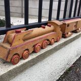 Folk art wooden train