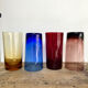 4 verres long drink colorés