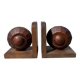 Art Deco wooden bookends