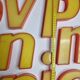 Set of 19 "pop" sign letters, 20 cm