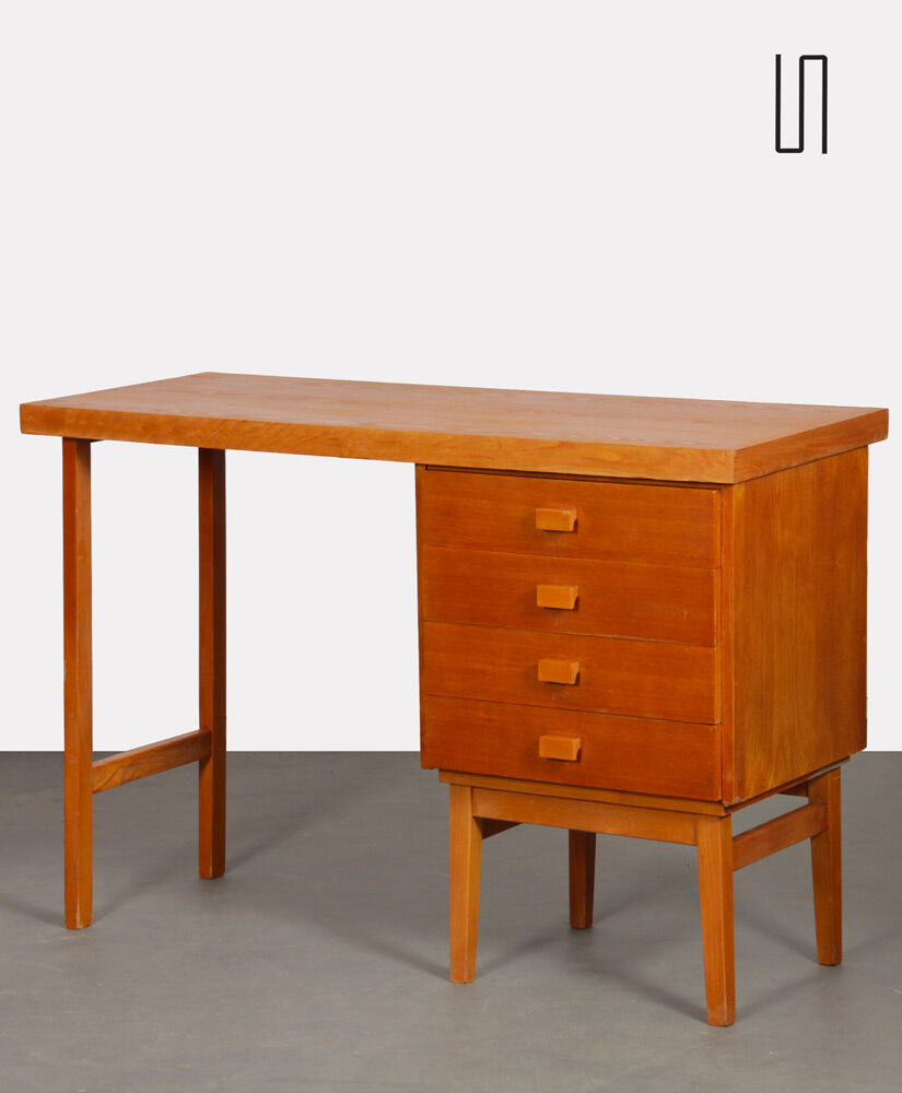 Vintage wooden desk from the 1970s
