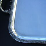 Silver metal service tray