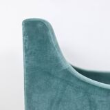 Pair of “Club” armchairs, cubic shape. 1940s.
