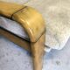 Fauteuil vintage en bois et laine