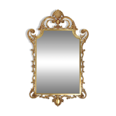 Miroir mural biseauté en cuivre massif de style Louis XV français du XXe siècle