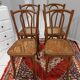 Suite of 4 chairs of Bistrot cannage Japy Frères 1920s