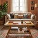 Audoux Minet/Capron rattan coffee table 1950