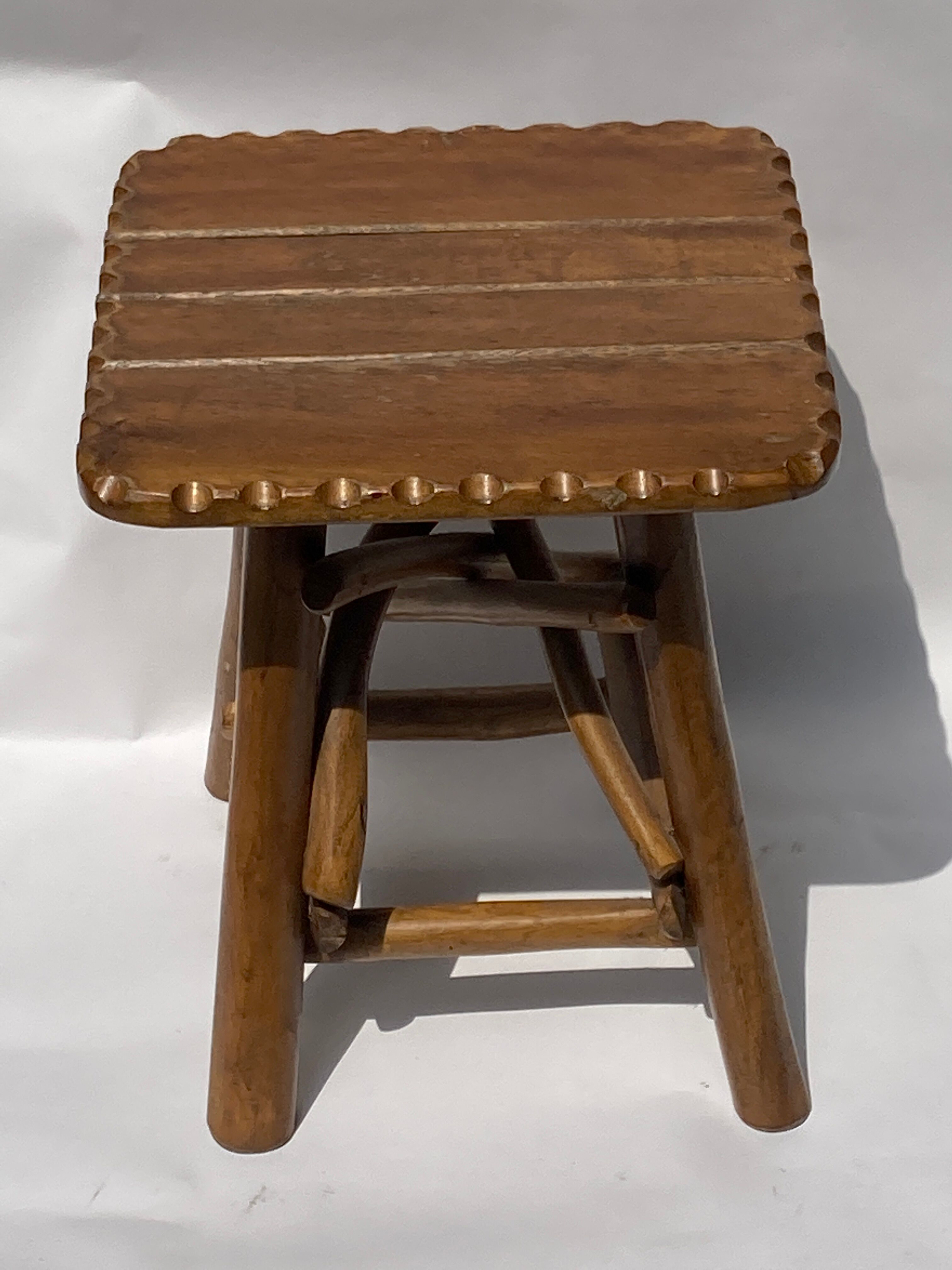 Brutalist Wabi Sabi organic tree stool or hocker