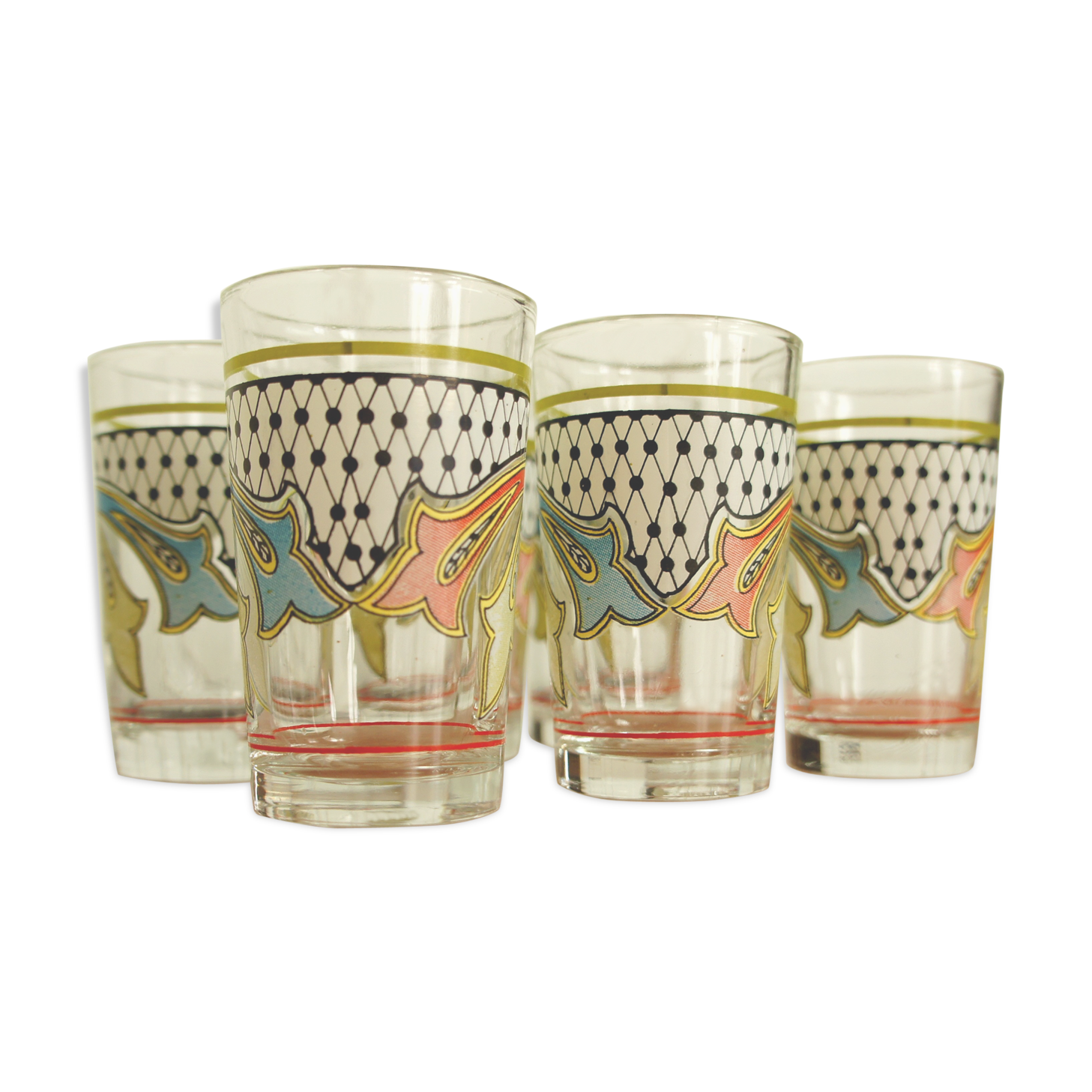 Set of 6 vintage shooter glasses