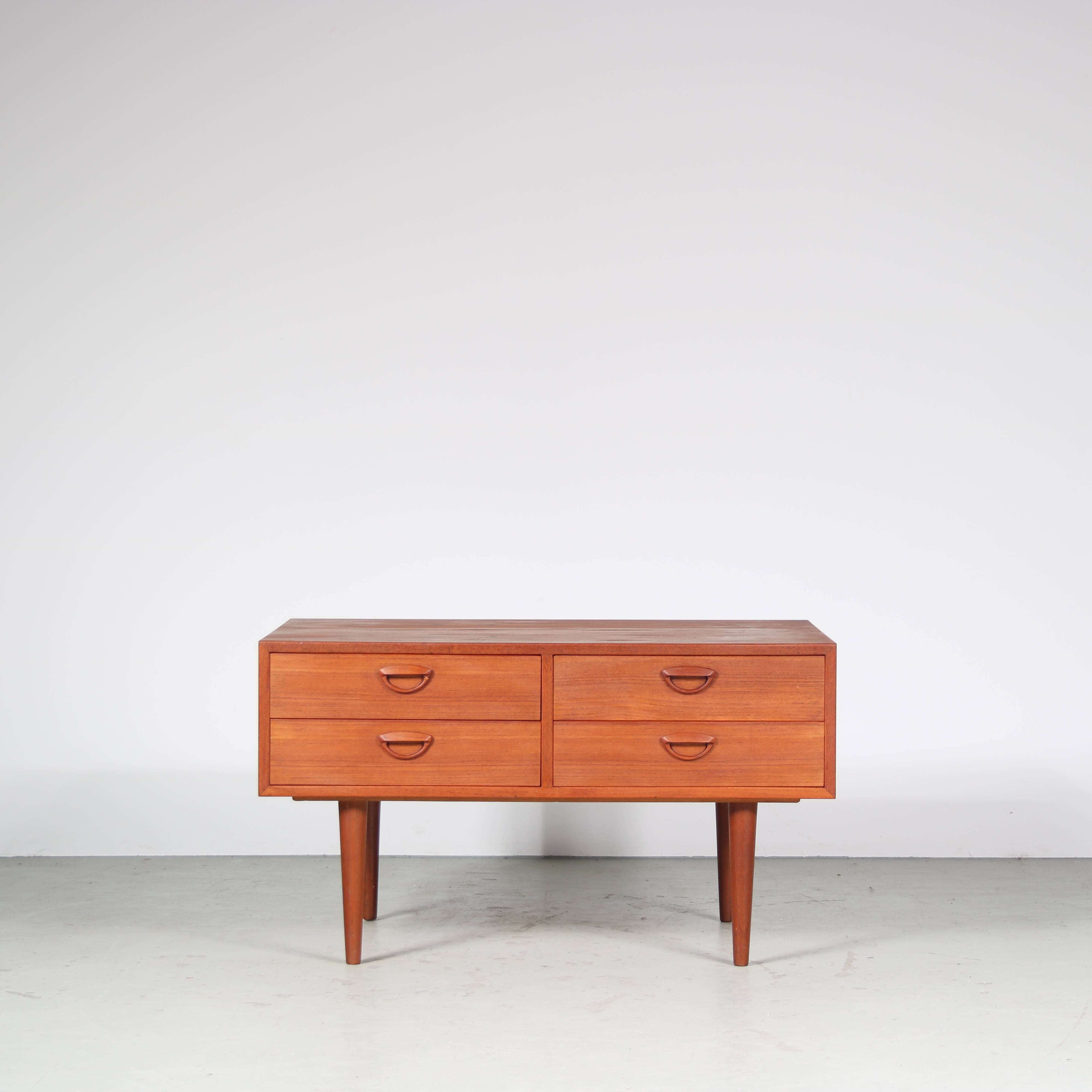 1960s Drawer cabinet by Kai Kristiansen for Feldballes Mobelfabrik, Denmark