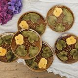 Sarreguemines barbotine dessert plates