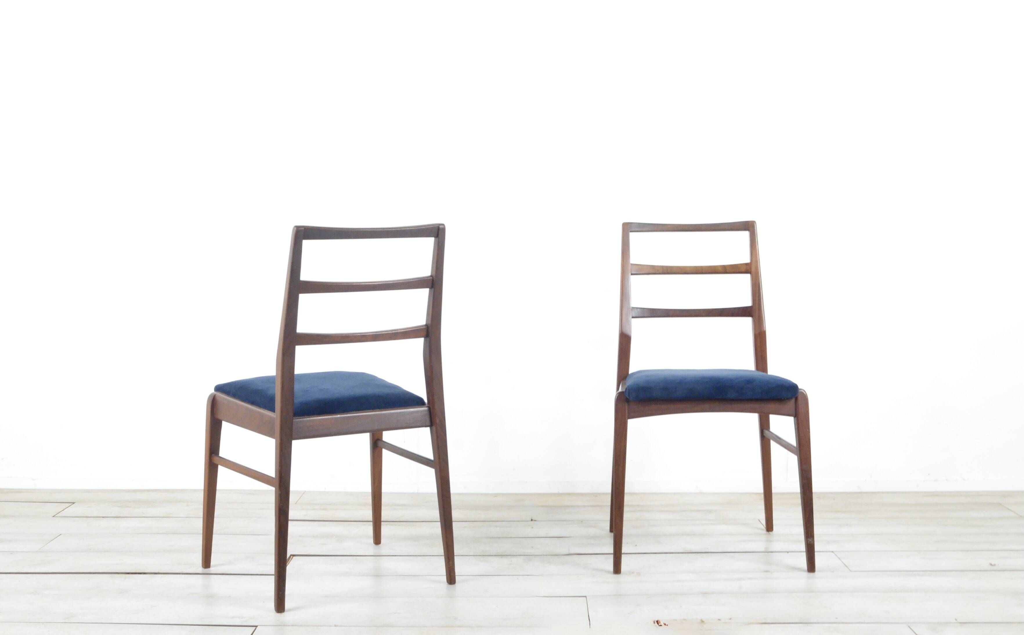 Set Of 4 Vintage Richard Hornby For Heals Fyne Ladye Afromosia Chairs.