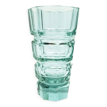 Art Deco vase, alexandrite glass, design by J. Hoffmann, Moser, Czechoslovakia, 1930s