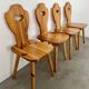 Lot 4 old farm chairs 60 vintage years