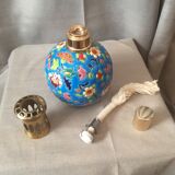 Berger lamp in longwy enamels