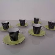 Coffee service for 6 from Vokstedt, Germany, 1950s, set of 17.