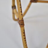 Set of three bamboo pull out tables by Rohé Noordwolde, The Netherlands 1950