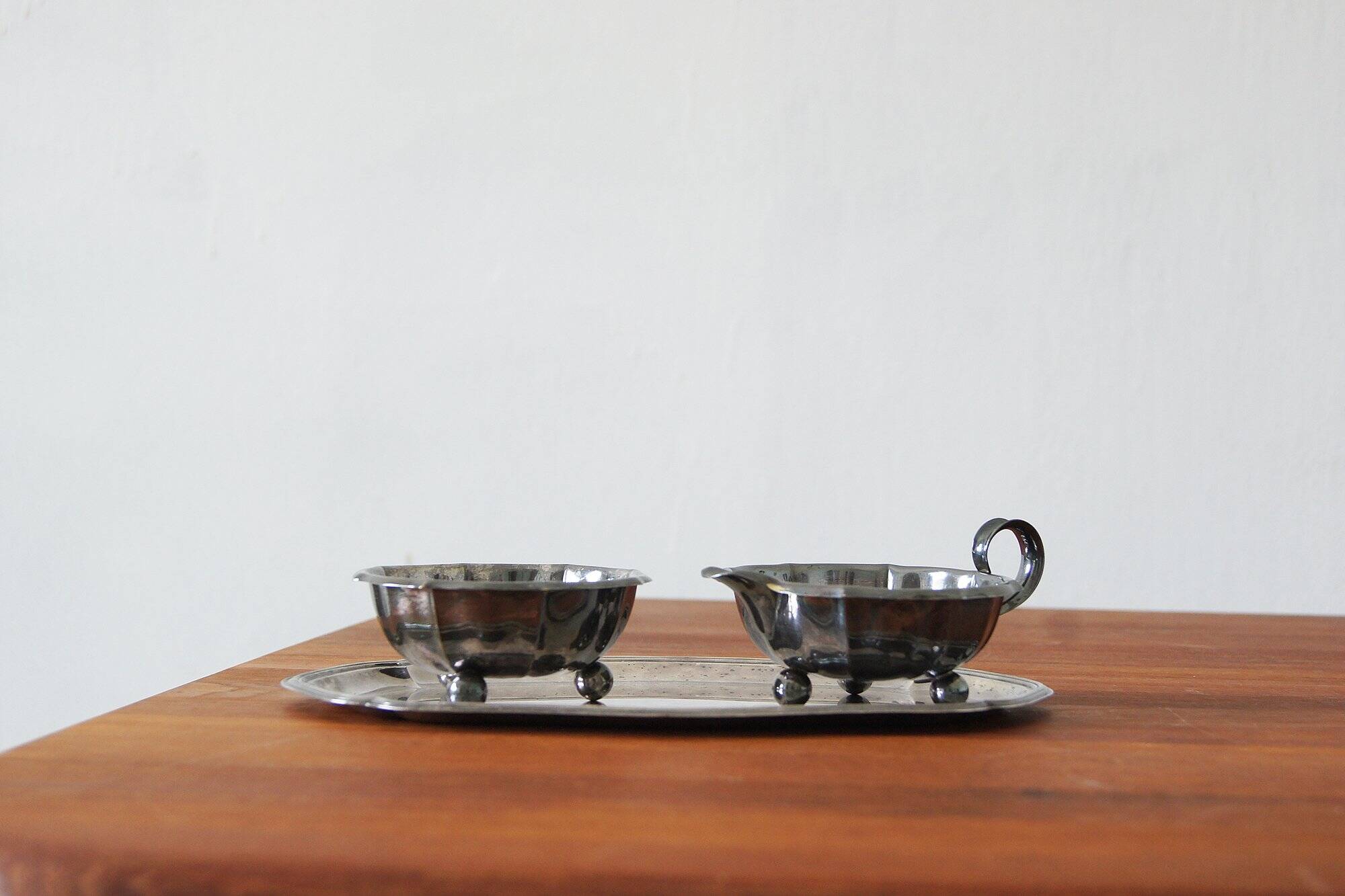 Milk and Sugar Set by Nils Johan for Prima N S, 1950, Set of 3