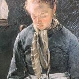 Reproduction of Fritz von Uhde's cat reader