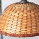 Woven rattan pendant light