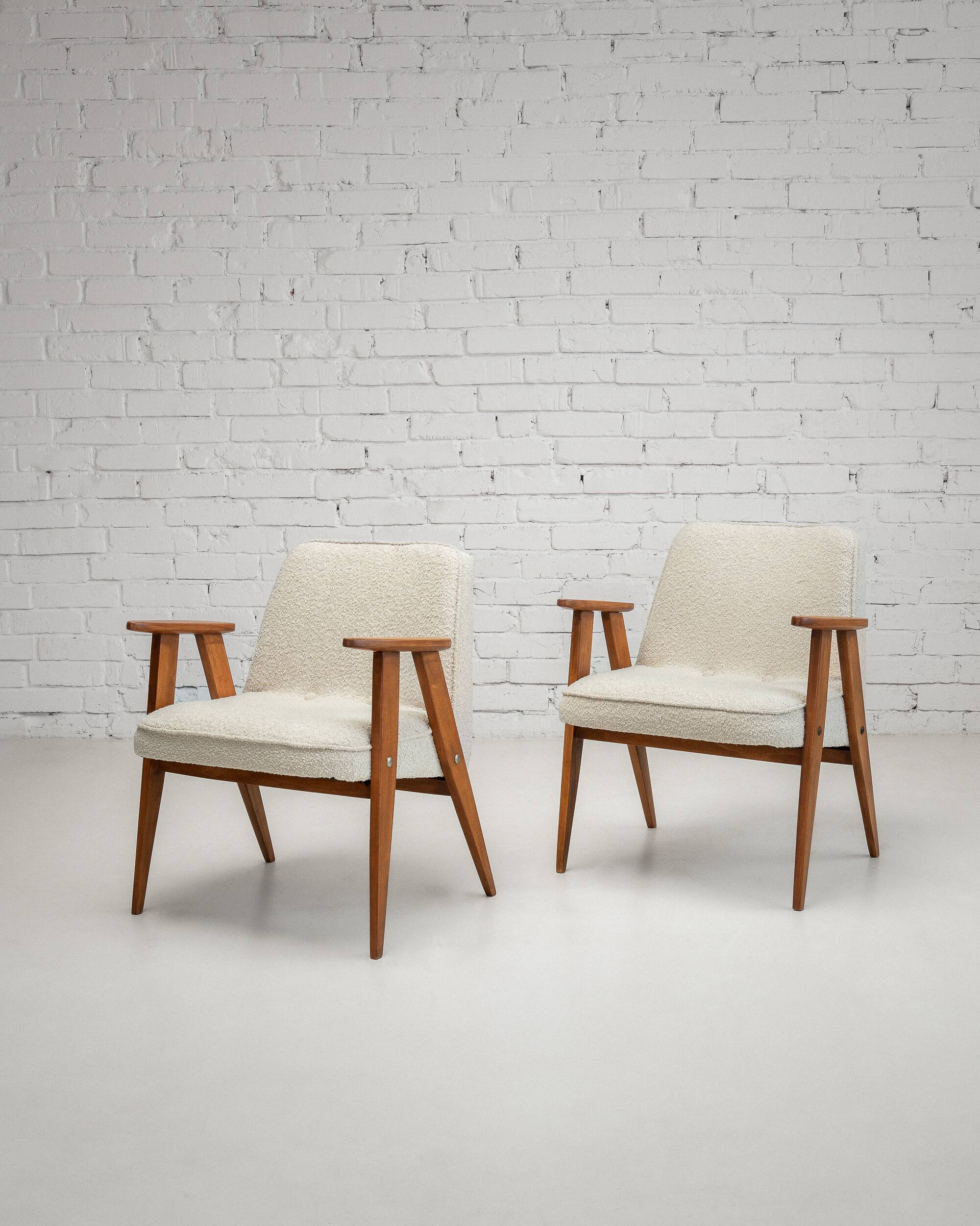 Restored vintage Chierowski 366 armchair, mid-century modern