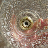 Duo of molded glass globe suspensions