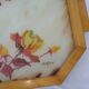 Large wooden tray and handmade glass paste decoration