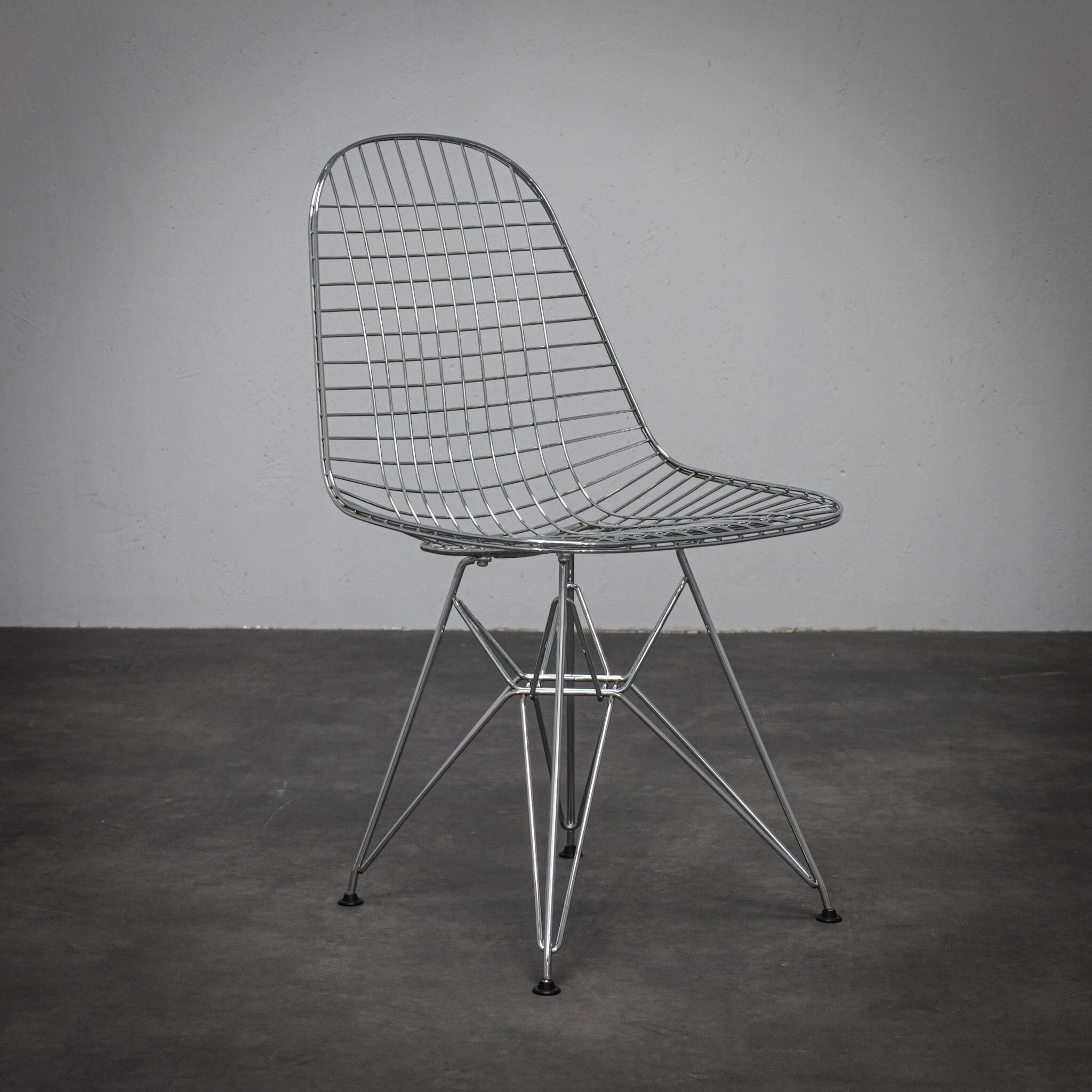 Iconic DKR wire chairs by Charles and Ray Eames for Vitra, set of 4
