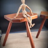 Duo tripod stool solid wood