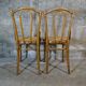 2 Thonet No. 56 chairs from 1900, caned, blond walnut stain