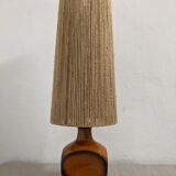 Vintage ceramic lamp and jute rope